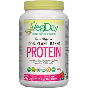 Natural Factors Vegan Protein Powder VegiDay 100% Organic 936g [936 грама] Горски плодове