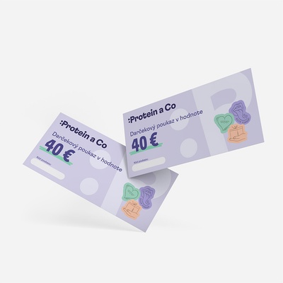 ProteinaCo Darčeková poukážka Hodnota: 40 €