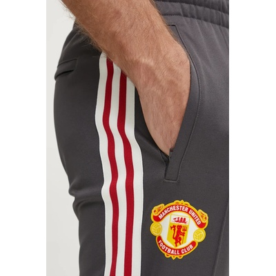 Спортен панталон adidas Originals Manchester United Beckenbauer Track Pant в сиво с апликация IY0044 (IY0044)