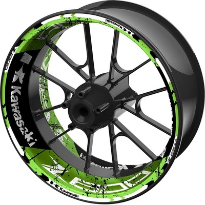 SEFIS jednodielne polepy na kolesá KAWASAKI Z800 tmavě zelená