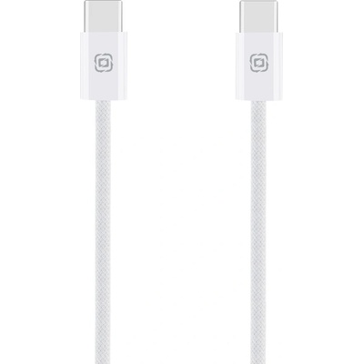 Кабел с въжена оплетка и бързо зареждане за устройства с USB-C порт - OBALME Super Fast USB-C to USB-C Braided Cable 60W (100 см) (бял) (CC60BWH)