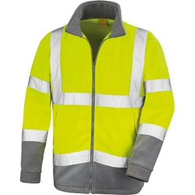 Result Unisex bezpečnostná mikrofleecová bunda R329X Fluorescent Yellow