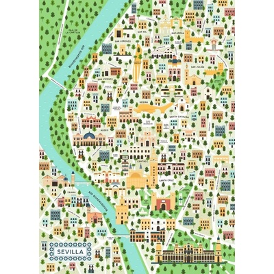 RAVENSBURGER Mapa Sevilly 1000 dílků