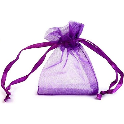 Dárkový pytlík 4,5x7 cm organza - fialová purpura (10 ks)