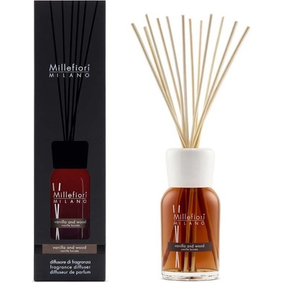 Millefiori Natural vonná stébla Vanilla & Wood Vanilka a dřevo 100 ml