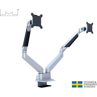 Multibrackets РАЗПЕЧАТАН Стойка за монитор Dual Multibracket MB-3972, 15"-32", макс. 10 кг на монитор, сребриста (MB-3972RES)