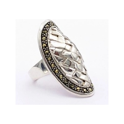 Zlato-minerály Stříbrný prsten markazit ST05799sd59