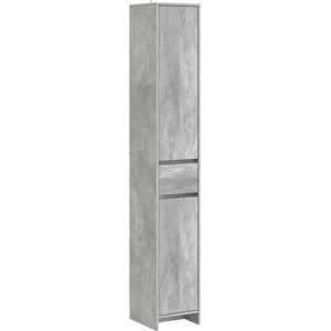 vidaXL Шкаф за баня Бетонно сиво 30 x 33 x 190 см Инженерна дървесина (890755)