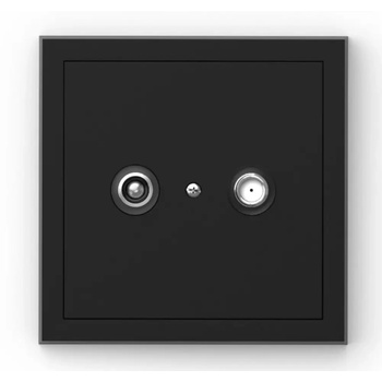 Commel РОЗЕТКА tv+sat КРАЙНА 1db С РАМКА ЧЕРНА