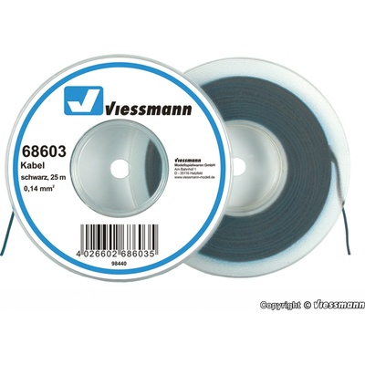 Viessmann Kabel na cívce, černý 25 m 68603