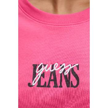 Guess Jeans Памучна тениска Guess Jeans в розово W4YI07 K8HM0 (W4YI07.K8HM0)