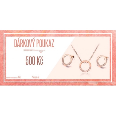 Přívěskynakrk.cz Dárkový poukaz pro ženu 500 Kč