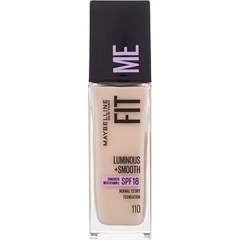 Maybelline Fit Me! Luminous + Smooth SPF18 Foundation 110 Porcelain tekutý make-up pre zjednotenú a rozjasnenú pleť 30 ml