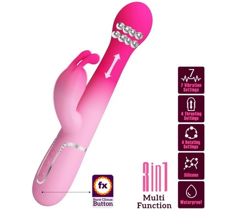 Pretty love dejon 3 in 1 multifunction rabbit