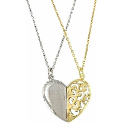 InfinitySilver Stříbrný náhrdelník srdce dělené SN25083342+