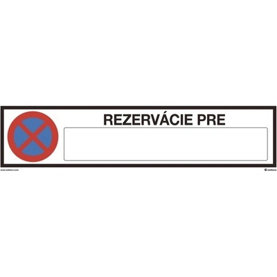 Rezervacie pre ..., 400x100mm