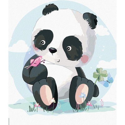 Zuty Malování podle čísel PANDA S MOTÝLKEM