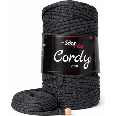 Cordy 5 mm tmavě šedá 8236