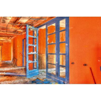 DIMEX ART Флизелинов фототапет оранжев коридор 375 x 250 см