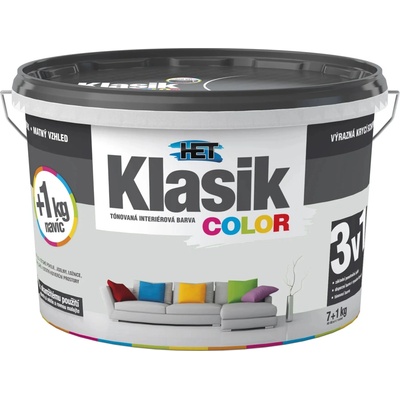 HET KLASIK COLOR interiérová farba 7+1 kg sivá platinová (0117)