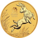 The Perth Mint zlatá mince Lunární Série III Rok Králíka 1/4 oz