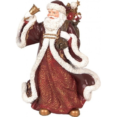 Clayre & Eef Červená vánoční dekorace Santa Claus s dárky - 15*11*20 cm – Hledejceny.cz