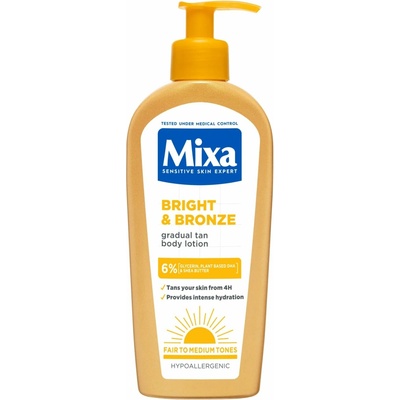 Mixa Sensitive Skin Expert Bright & Bronze tónujúce telové mlieko 250ml
