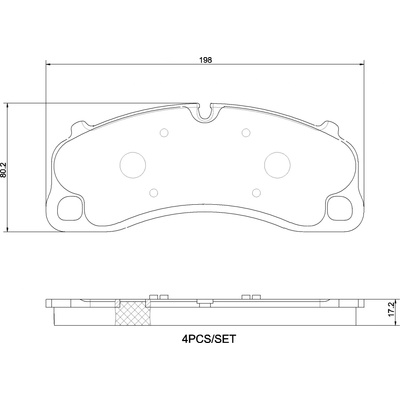 Sada brzdových platničiek kotúčovej brzdy BREMBO P 65 048