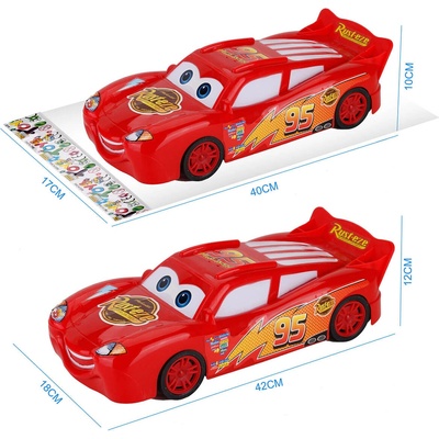 Armtoys ДЕТСКА ЧЕРВЕНА КОЛА С ОЧИ В ПЛИК 40 СМ