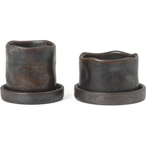 ferm LIVING Кашпи Uneru минi черни 2 бр (1104266763)
