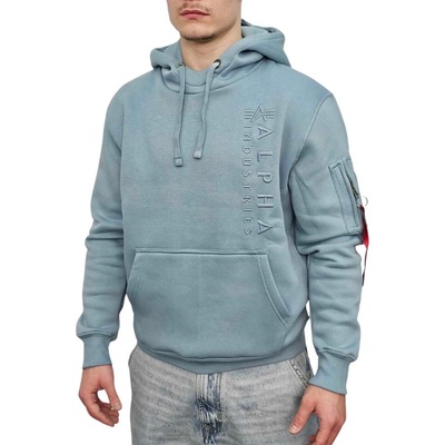 Alpha Industries EMB Hoody pánska mikina Greyblue