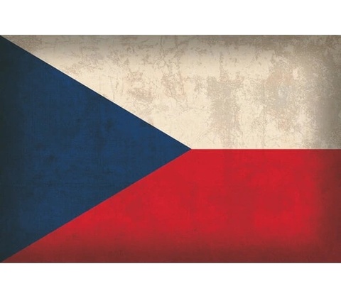 Ceduľa Vlajka Česko