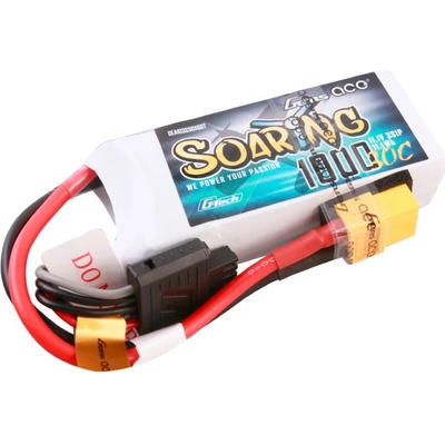 Gens ace G-Tech Soaring 1000mAh 11.1V 30C 3S1P Lipo Battery Pack with XT60 Plug