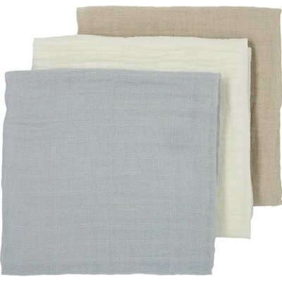 Meyco Mušelínové pleny Offwhite/light grey/sand 3 ks