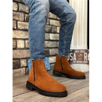 BOA Shoes Мъжки боти от естествен велур ba0315 - Таба #405525 (405525_Кафяво)