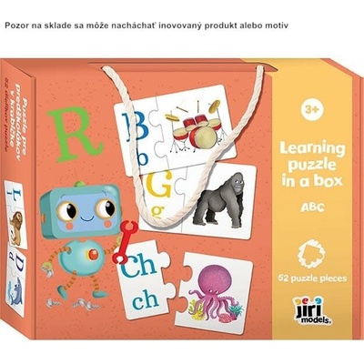 Puzzle pre predškolákov v škatuľke ABC