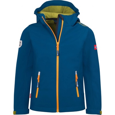 TROLLKIDS Детско софтшел яке Trollkids Kid's Trollfjord Jacket Softshell jacket - Madeira Blue / Pear Green - размер 104 (EU) (703-2088-2412)