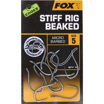 Fox Edges Stiff Rig Beaked Hooks 10 ks vel.6B Barbless