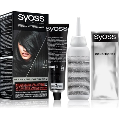 Syoss Permanent Color перманентната боя за коса цвят 1_1 Black