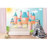 DIMEX ART Самозалепваща се флизелинова фототапета розов замък 375 x 250 см
