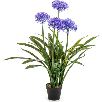 Luxusní umělá květina VELKÝ AGAPANTHUS MODRÝ, 103cm