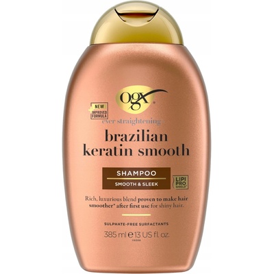 OGX Zjemňujúci šampón brazílsky keratín 385 ml