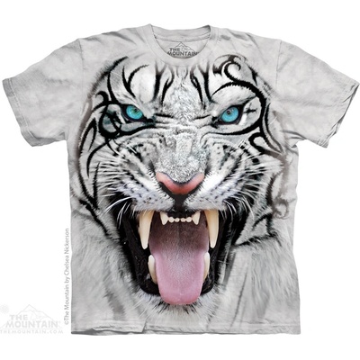 The Mountain Big Face Tribal White Tiger svetlo sivá