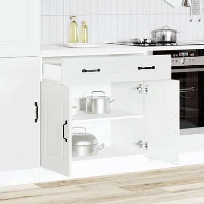 vidaXL Кухненски шкаф, "Kalmar", бял, инженерно дърво (853497)