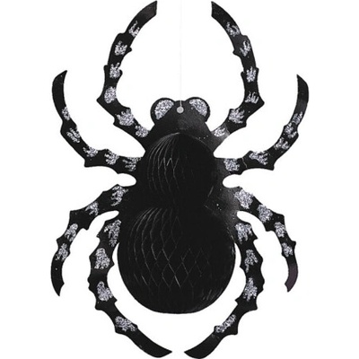 UNIQUE Dekorace pavouk HALLOWEEN 35 cm