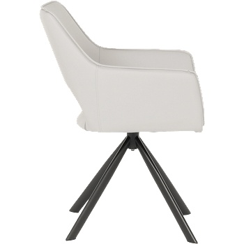 Carmen Трапезен стол reading 2 силиконова кожа - сив 67 (3532379)