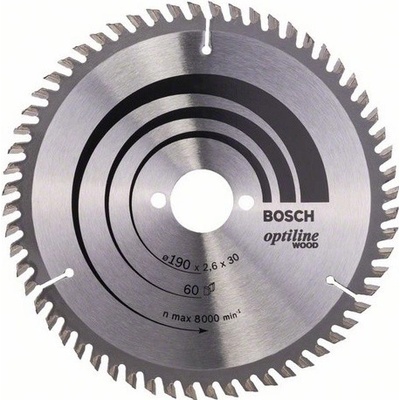 BOSCH Pílový kotúč Optiline Wood, 190x2,6 / 1,6 mm 2608641188