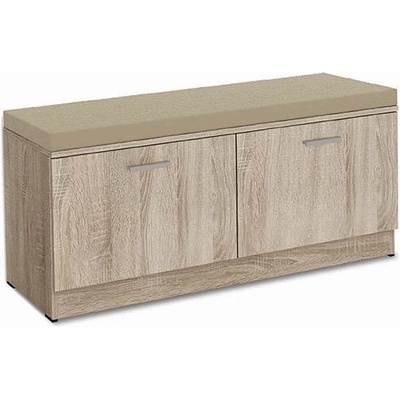 Bogdan Furniture G Шкаф за обувки Мебели Богдан Reni-BM, Сонома с бежова възглавница