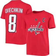 Outerstuff detské tričko #8 Alex Ovechkin Washington Capitals Stack Logo Name & Number