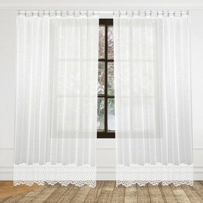 Záclona Dreher Elegance s bordurou bílá - 150 cm 6046-1